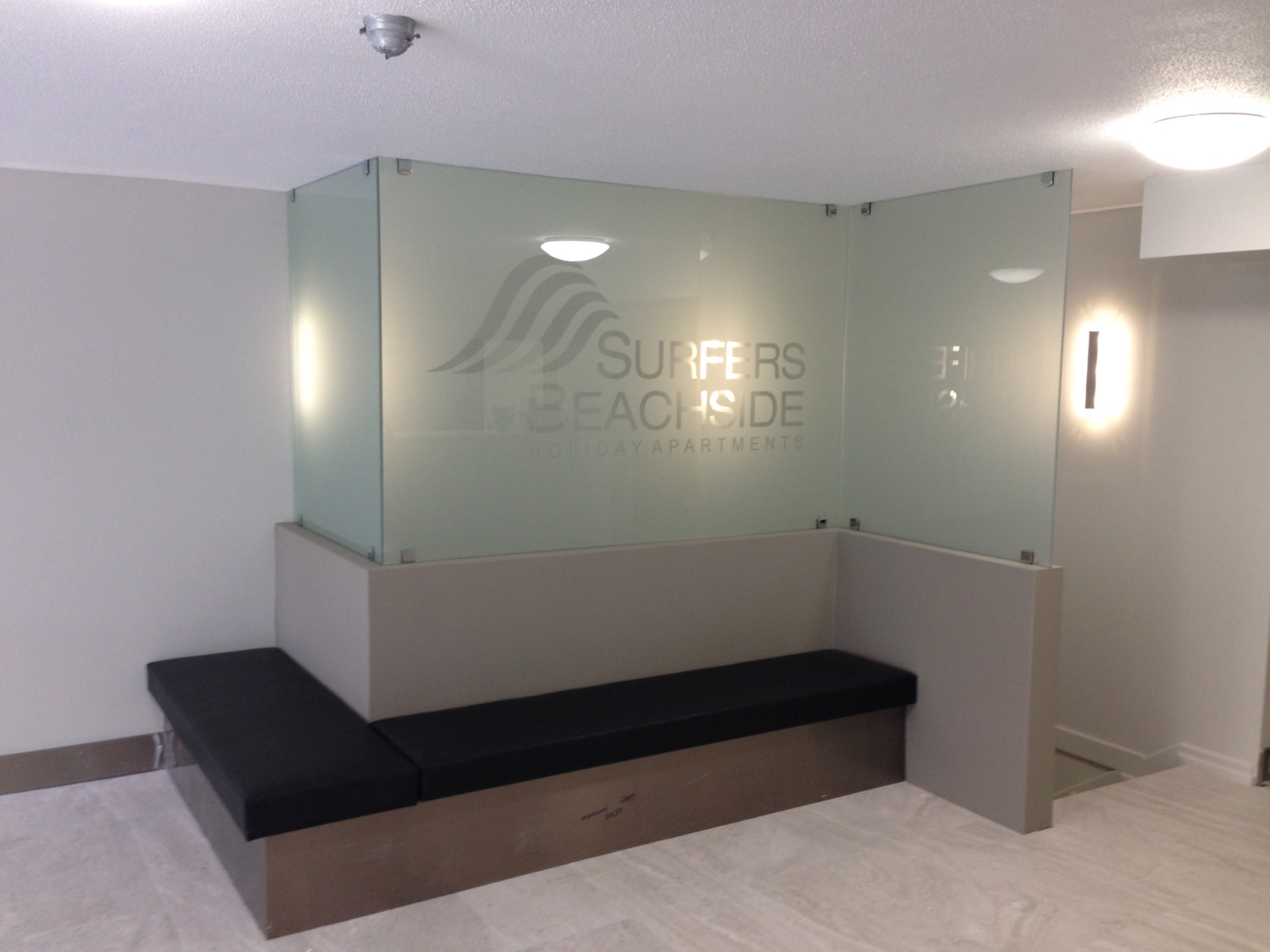 Completed commercial reception refurbishment