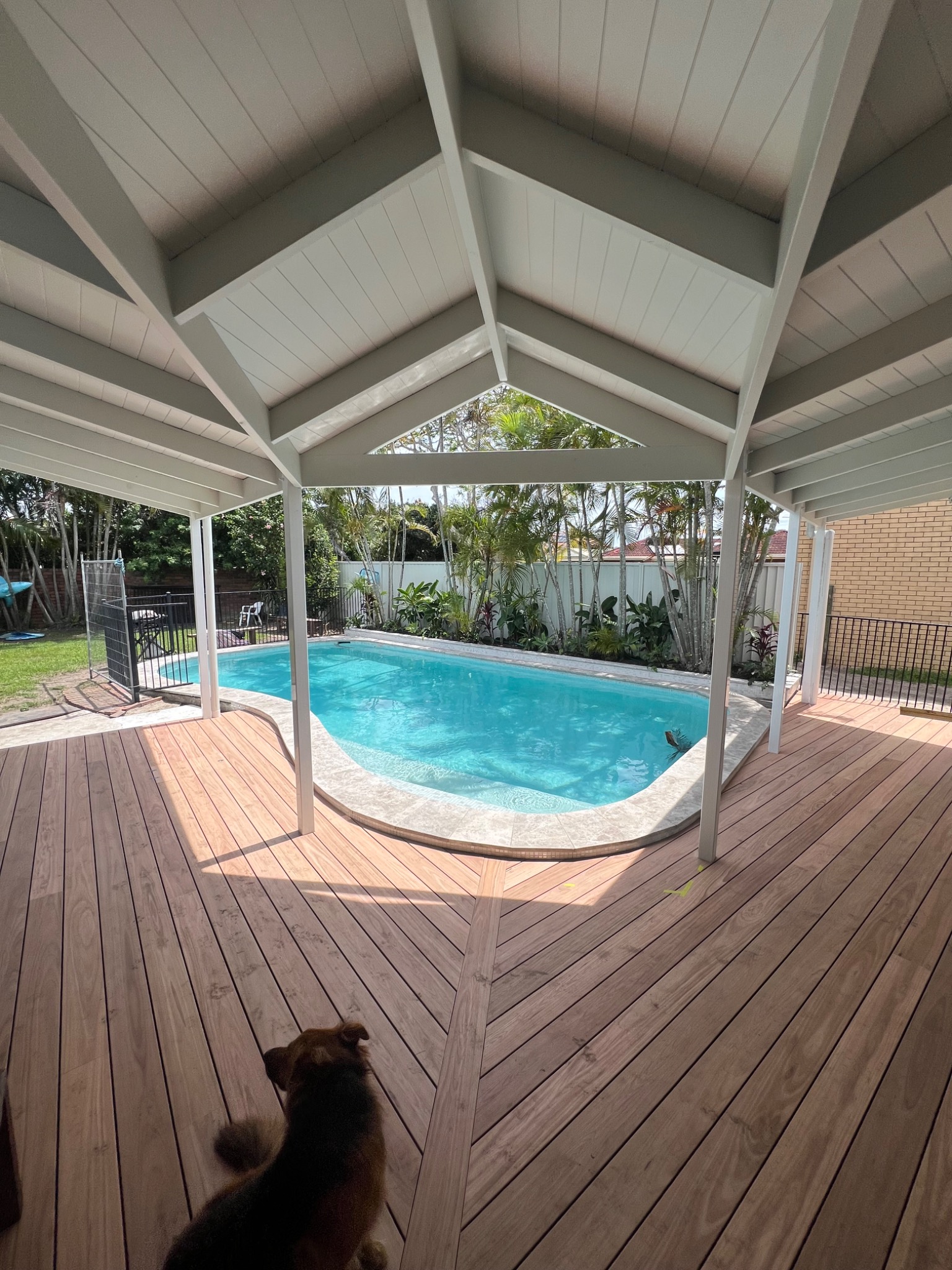 Completed pool deck