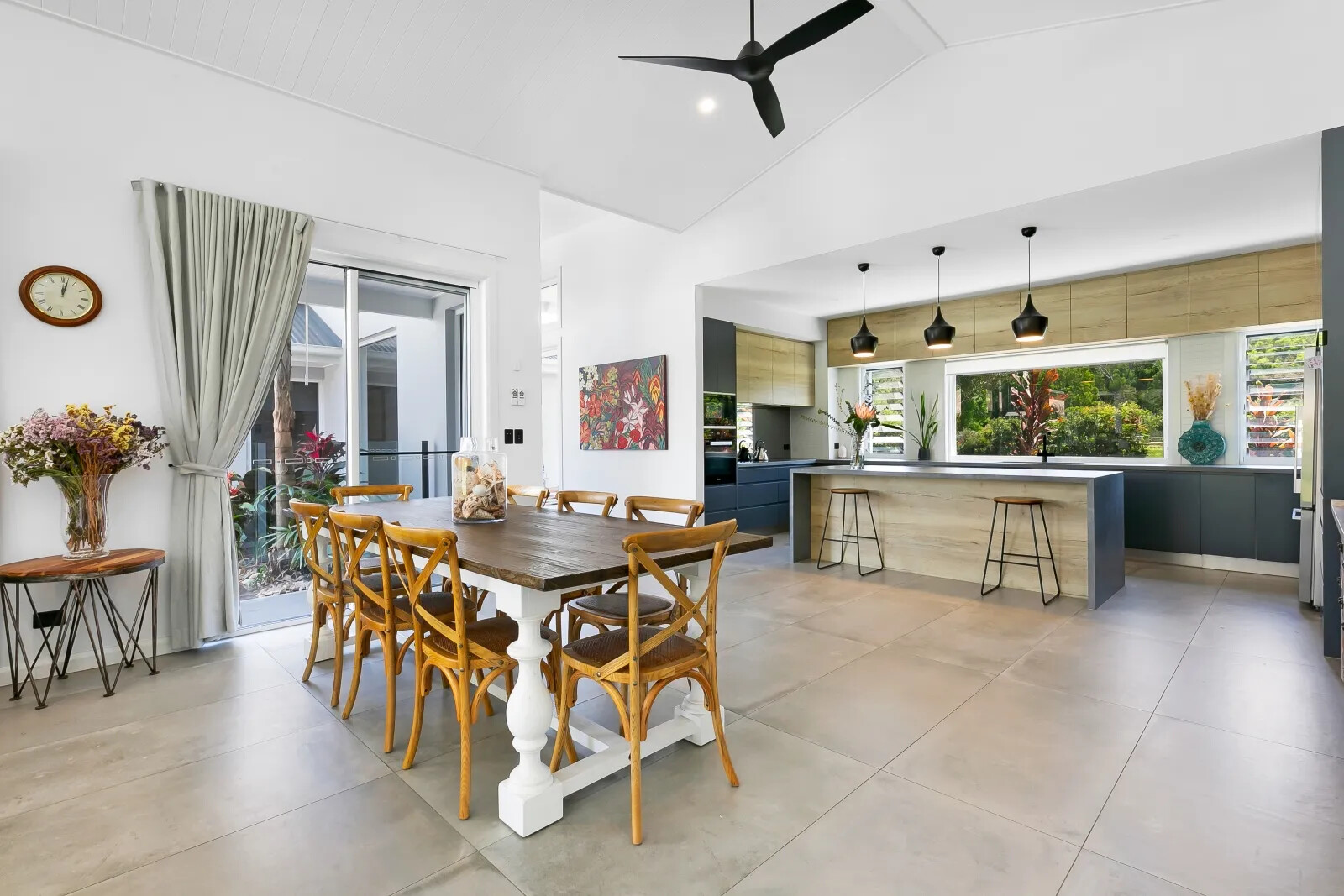 Completed dining and kitchen
